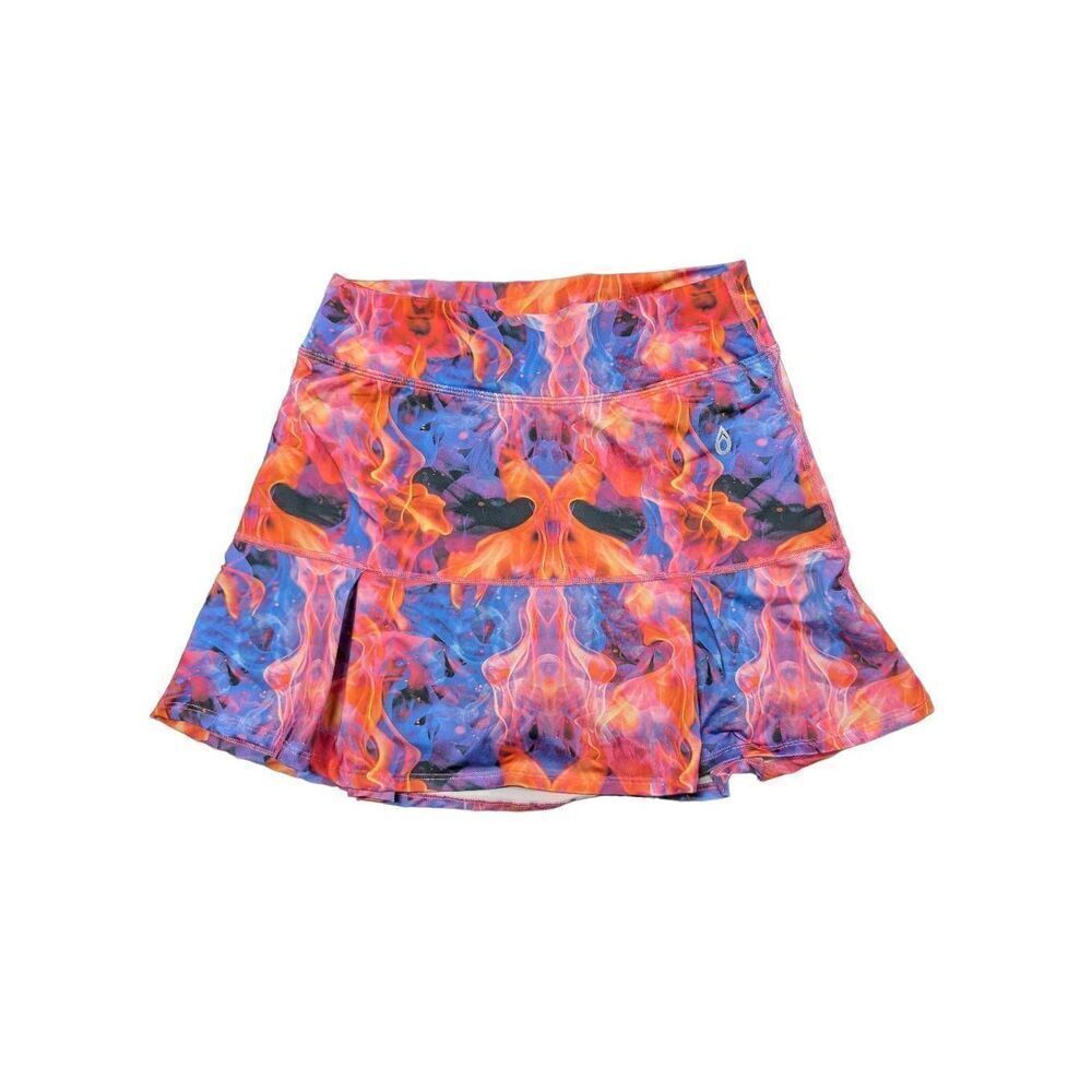 Dona Jo Tennis Skirt Fire Pattern Women's 2